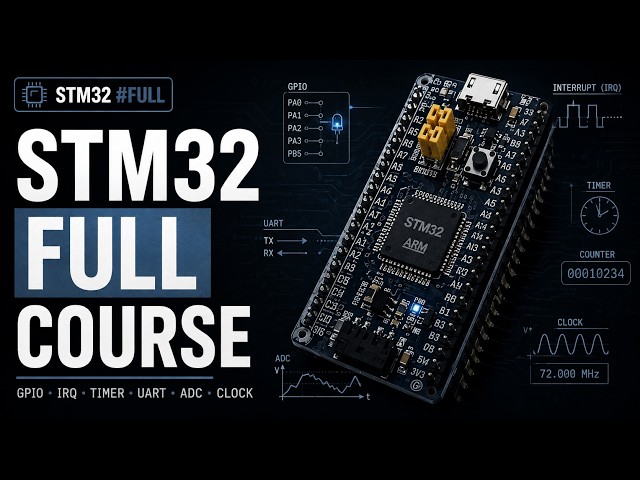 STM32 Programming for Beginners | Bare-Metal Registers, GPIO, ADC, Clock, Timers & UART