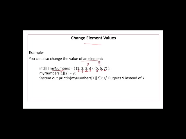 How to change 2D Array Elements in Java #java #arraysinjava #javatutorial #arrayinjava #exam #exams