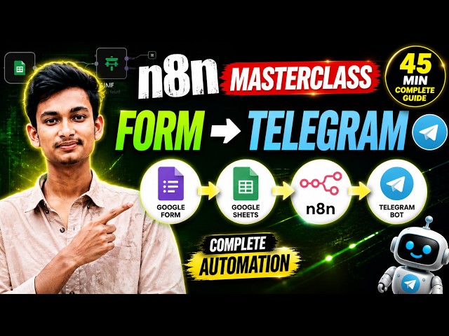 n8n দিয়ে Google Form থেকে Telegram Automation 🤖 | Complete Bangla Tutorial.