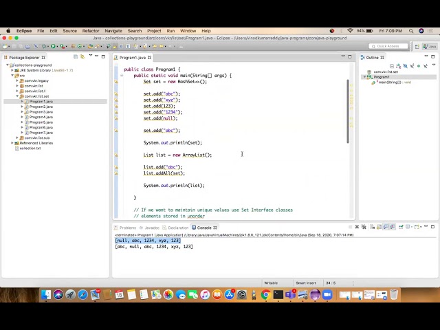 Set Interface - HashSet || EnumSet || LinkedHashSet || TreeSet
