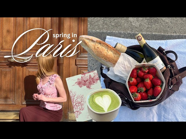 early spring in Paris 🪷 vintage shopping, flea markets, picnic, etc.