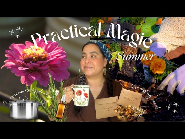A Practical Magic Inspired Morning 🌿 Cozy Witch Vlog, Gardening & Rosemary Hydrosol