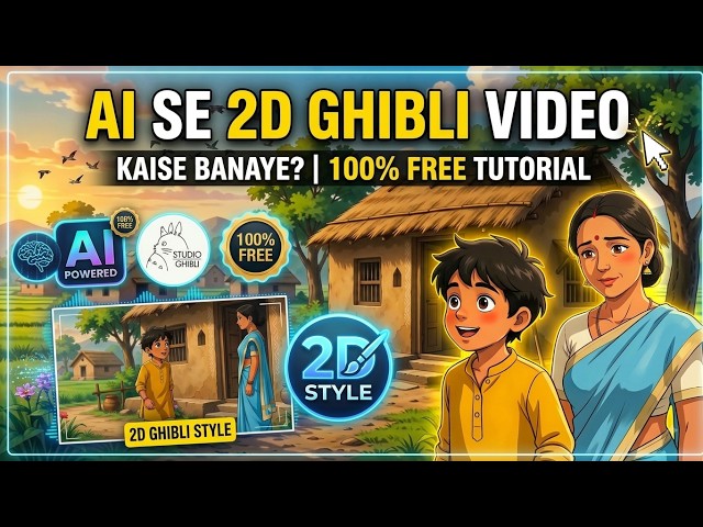 AI Se 2D Ghibli Video Kaise Banaye? | Complete AI Animation Tutorial 2026