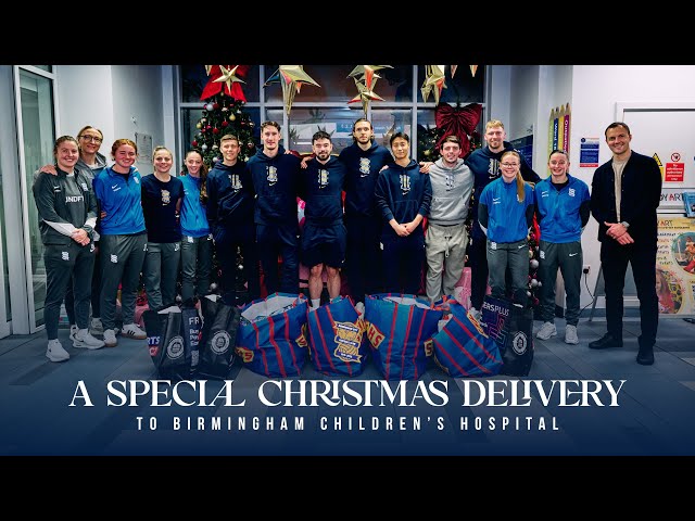 Birmingham City make a special Christmas delivery to Birmingham Children's Hospital 💙