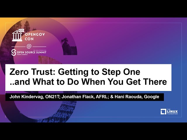 Zero Trust: Getting to Step One..and What to Do When You Get There - John Kindervag & Jonathan Flack