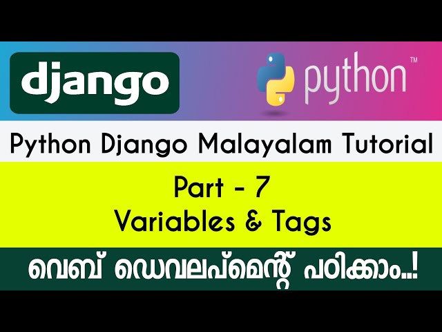 Variables & Tags - Django Python - Malayalam Tutorial - PART-7