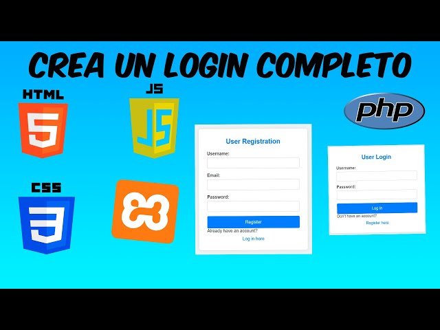 CREAR LOGIN Y REGISTRO CON HTML, CSS,, JAVASCRIPT, PHP Y SQL, CON CODIGO COMPLETO