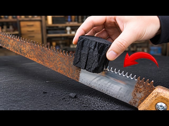 How To Easily Sharpen A Hand Saw To Razor-Sharp in Just 2 Minutes | Remove Rust in Seconds!
