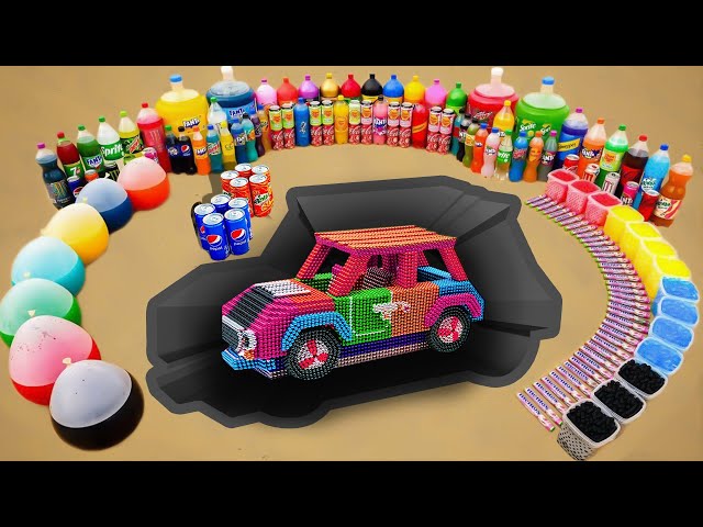 Crazy Rainbow Car Experiment! 🌈 What Happens with Orbeez + Coca-Cola vs Mentos & Soda Reactions?