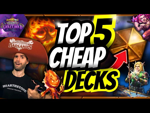 🏆 TOP 5 BEST CHEAP DECKS FOR EASY LEGEND! 💰