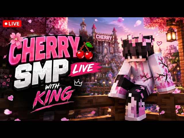 🔴[Live]  👑 CHERRY SMP LIVE 🔴 | Playing With KING & The Squad! 🍒| @King Gaming #cherrycraft