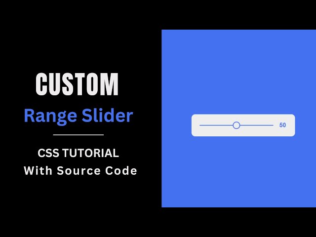 CSS Custom Animated Range Slider | HTML CSS JAVASCRIPT