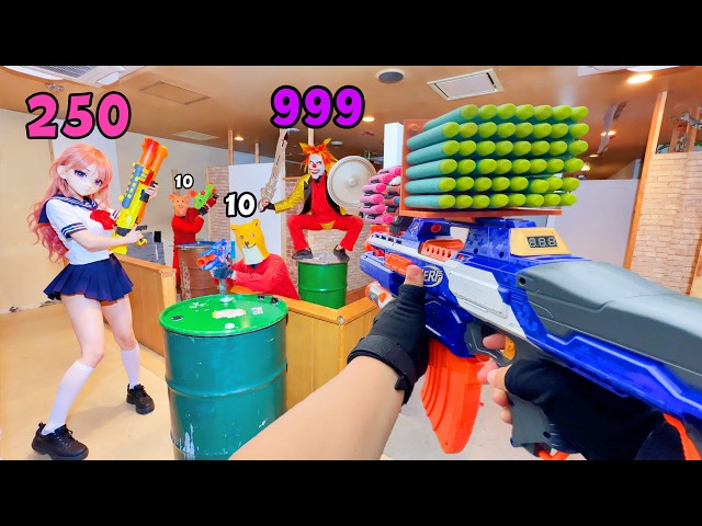 Nerf War | Amusement Park Battle 161 (Nerf First Person Shooter)