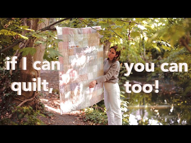 Sewing my FIRST QUILT with NO EXPERIENCE / How to make an easy quilt.