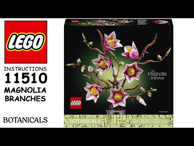 How to build LEGO Botanical Collection 11510 - Magnolia Branches (Step-by-Step Tutorial)