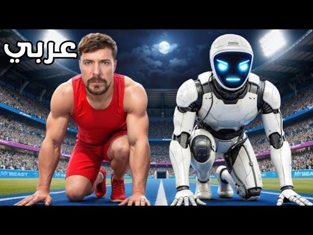أسرع رجل في العالم يتحدى روبوت خارق… من يفوز؟! | مستر بيست بالعربي
