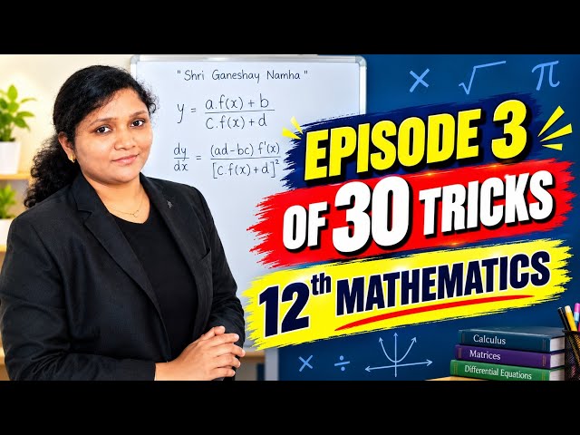 Episode 3 of Trick 30 @Math's with Mugdha #12th Math's 