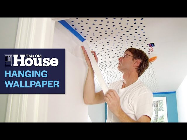 How to Wallpaper a Ceiling | This Old House