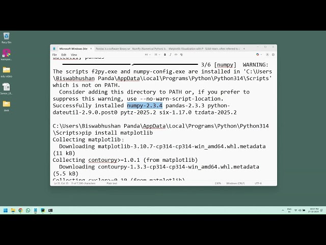 Getting Started with Python packages Pandas, NumPy and Matplotlib (Sample Codes)