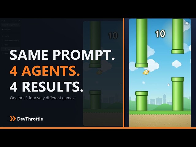 4 AI Agents, Same Prompt, 4 Very Different Flappy Birds