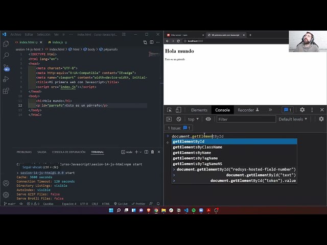 53. Introduction to HTML with JS - JavaScript Course - OpenBootcamp