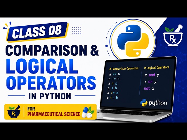 Basic Operators (Comparison & Logical) | BP101T Unit-1 | Basics of Python Programming for Pharmacy