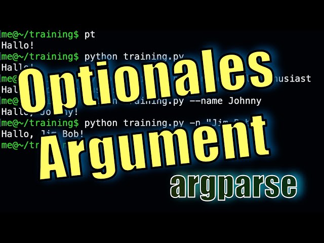 Learning Python – Using optional arguments with argparse