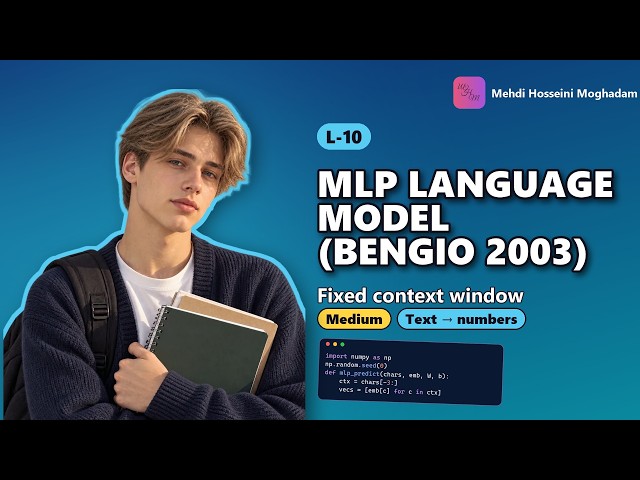 L-10: MLP language model (Bengio 2003) – Next Character Prediction #NLP #DeepLearning