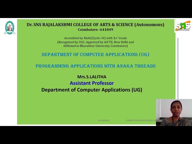 progrmming in Aneka Thread | Cloud System and Virtualization Technologies| SNS Institutions