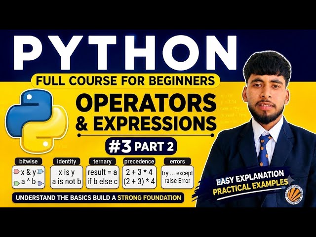 Python Operators Part 2 | Assignment, Comparison & Logical Operators | Python Course #3