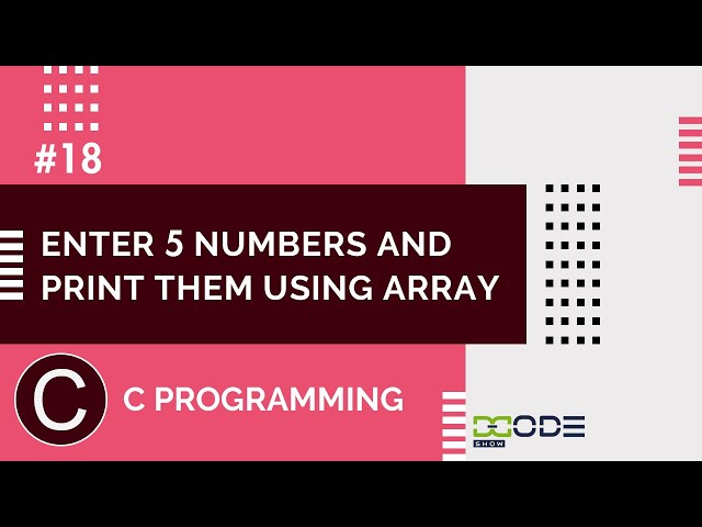 Program To Take 5 Values From The User and Store Them in an Array | Print Array Value