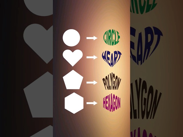 Let's warp the text into the Basic shapes in illustrator 💥 #illustratortricks