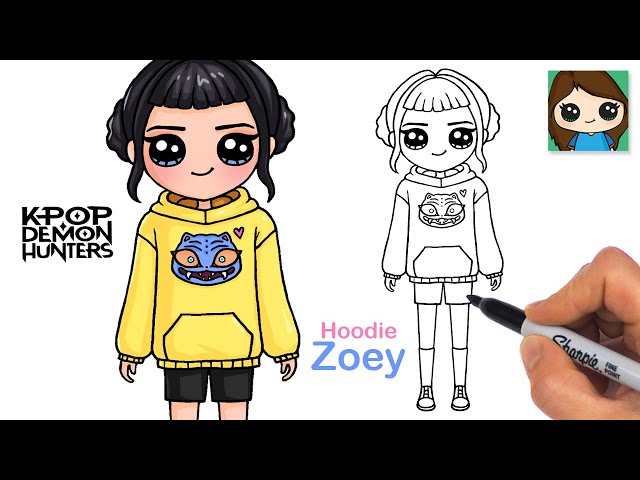 How to Draw Zoey | KPop Demon Hunters