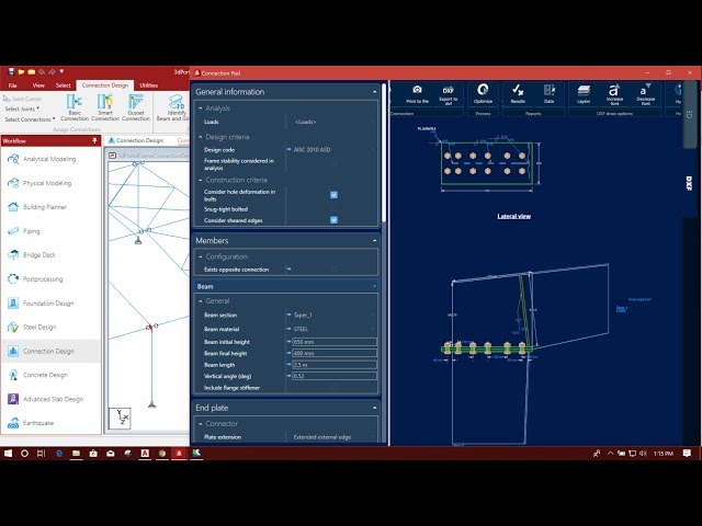CONNECTION DESIGN IN STAAD PRO RAM CONNECTION
