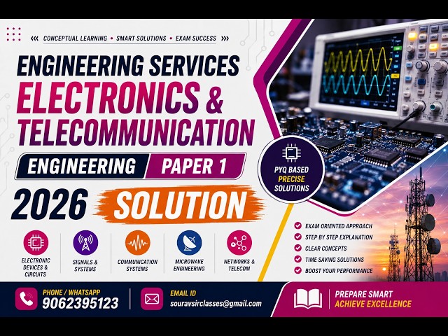 ESE 2026 Electronics & Telecommunication Paper I | Complete Question-Wise Solution Series #UPSC #ECE