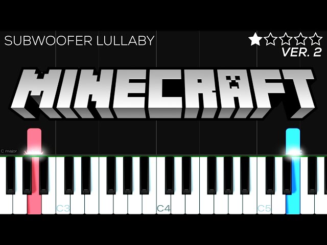 Minecraft - Subwoofer Lullaby - C418 | EASY Piano Tutorial 