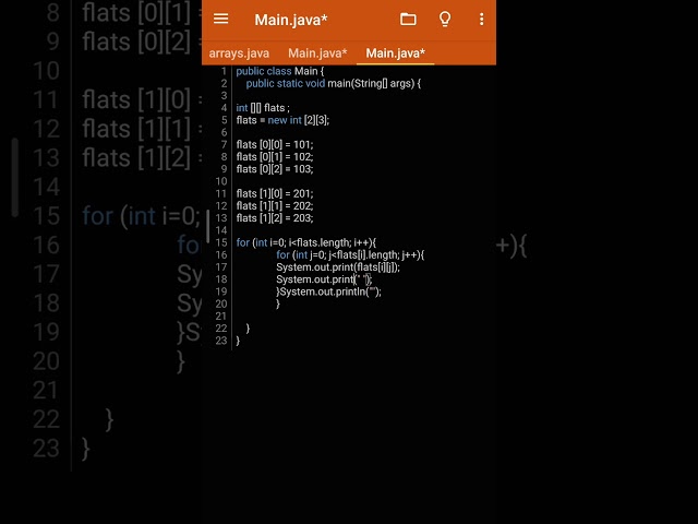 Java Tutorial: Multidimensional array