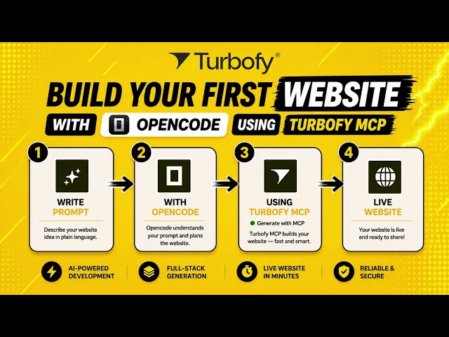 Build Your First OpenCode Website Using Turbofy MCP | Step-by-Step AI Web Development Tutorial