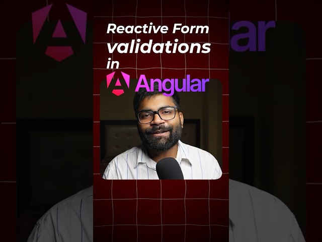 ✅ Validations in Reactive Forms in Angular🔥