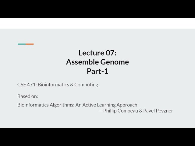 L07 Assemble Genome  (Part-1) | Bioinformatics & Computing in Bangla