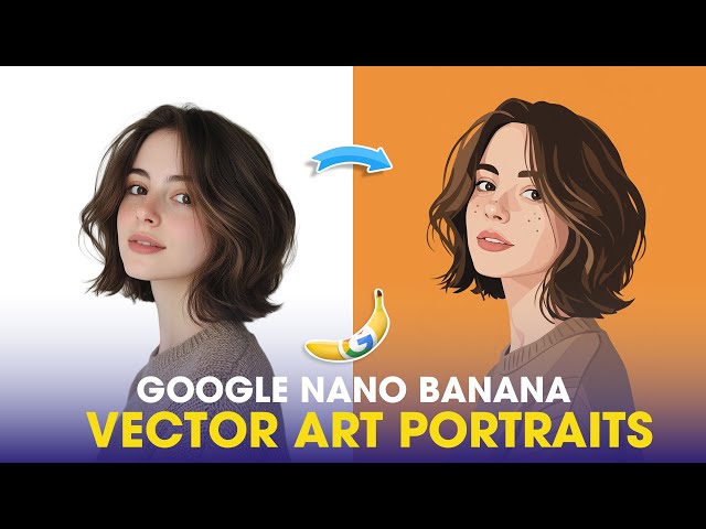 Turn Your Photo into Vector Portrait Illustration (Google Nano Banana + Adobe Illustrator)