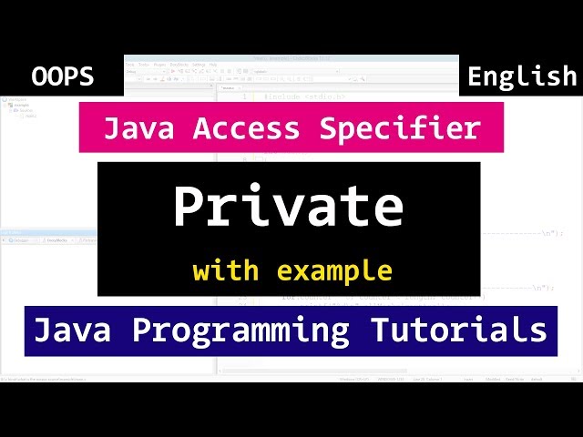 Java Private Access Specifiers | Object Oriented Programming Video Tutorials