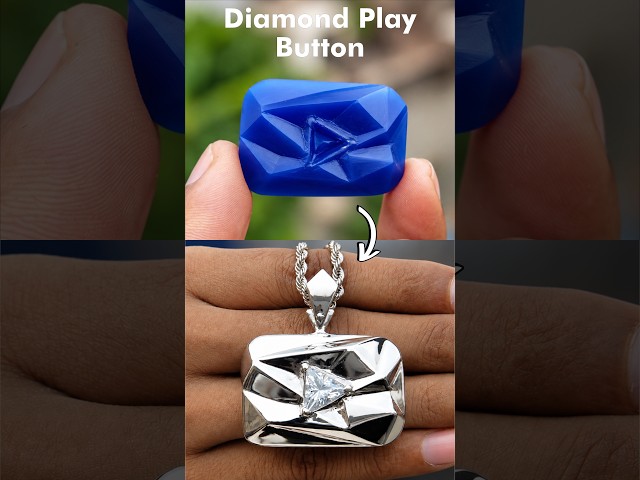 I Made a Diamond Play Button in Pure Silver! 🤯🏆 | Full Handmade Making Process #jewelrymaking