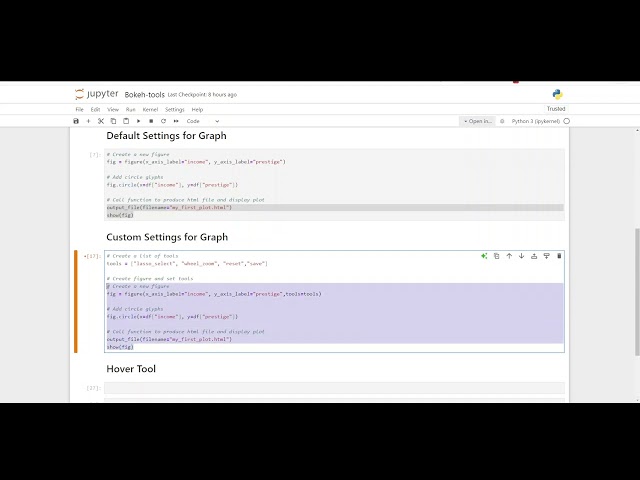 Bokeh Tools and Tooltips in Python