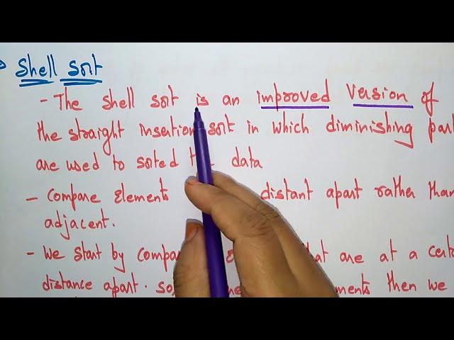 Shell sort example | DS | Data Structures | Lec-58 | Bhanu Priya