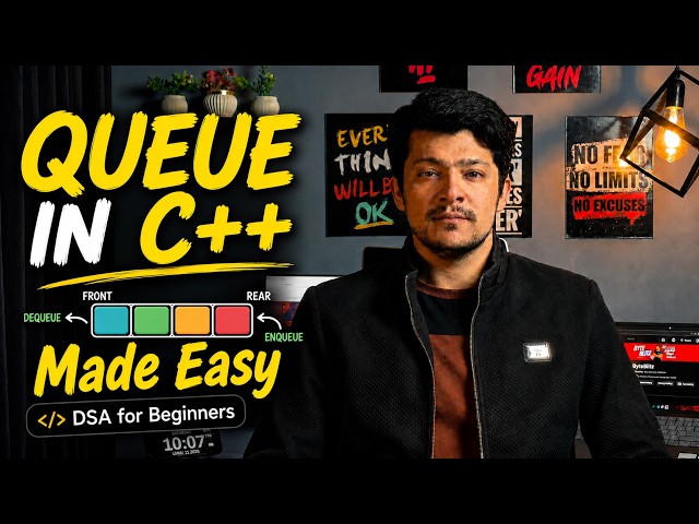 Queue Data Structure Explained in C++ | Enqueue, Dequeue, Front, Rear | Hindi / Urdu