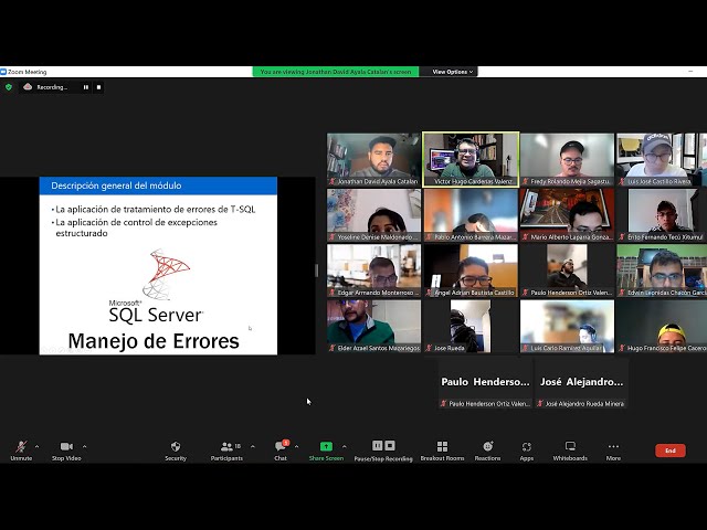 Manejo de Errores en el SQL Server