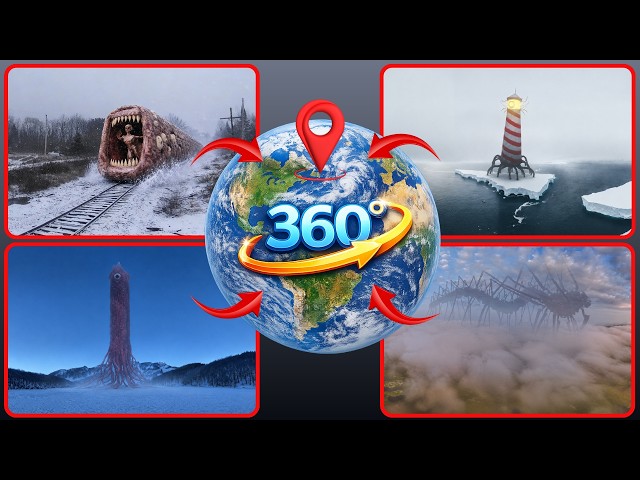 360° Video: Discovering SCP-6778 Train Eater and Trevor Henderson Creatures on Google Earth!