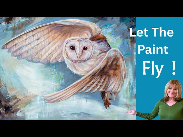 How To Paint A Barn Owl |  Easy Palette Knife & Brush Technique