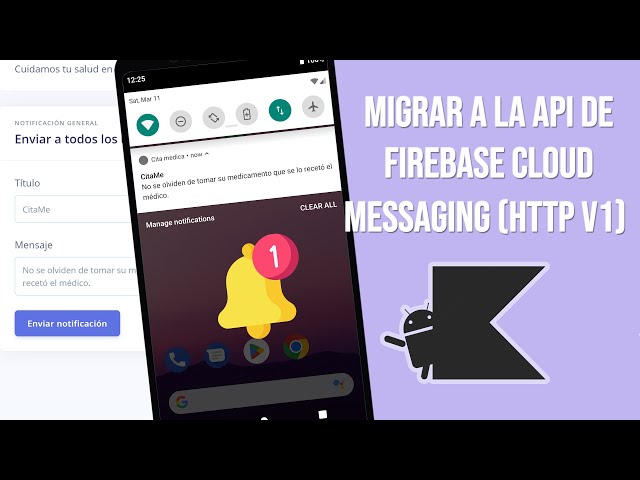 34) NOTIFICATIONS - Migrate to the Firebase Cloud Messaging API (HTTP v1) - Kotlin - Laravel